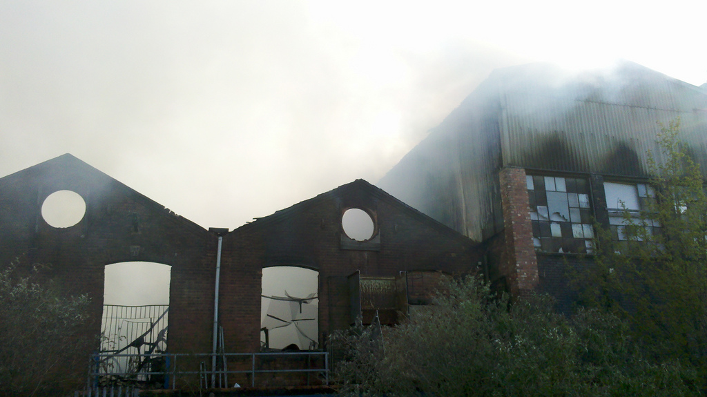 Fire on the canal